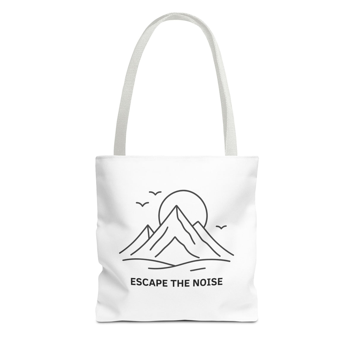 Escape the Noise Tote Bag | Multiple Sizes | Personalization possible | Multiple Handle Colors