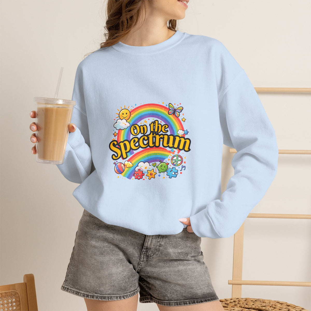 Spectrum Sweatshirt with front print | Multiple Colors