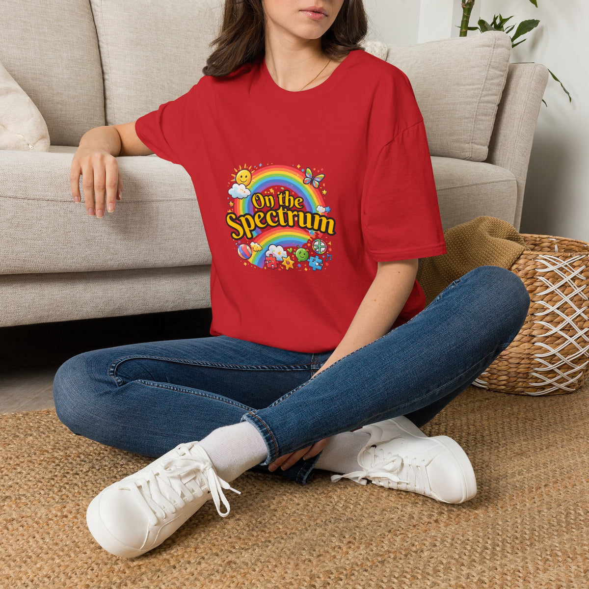 Spectrum T-Shirt with front print | Multiple Colors