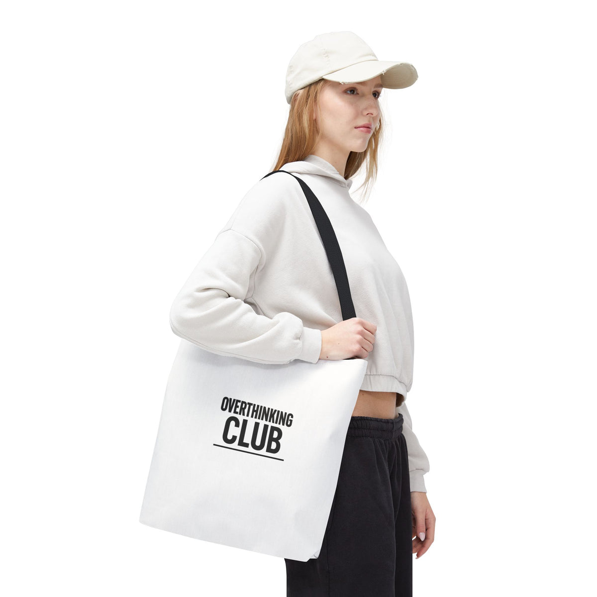 Overthinking Club Meetings Every Night At 3AM Tote Bag | Multiple Sizes | Personalization possible | Multiple Handle Colors