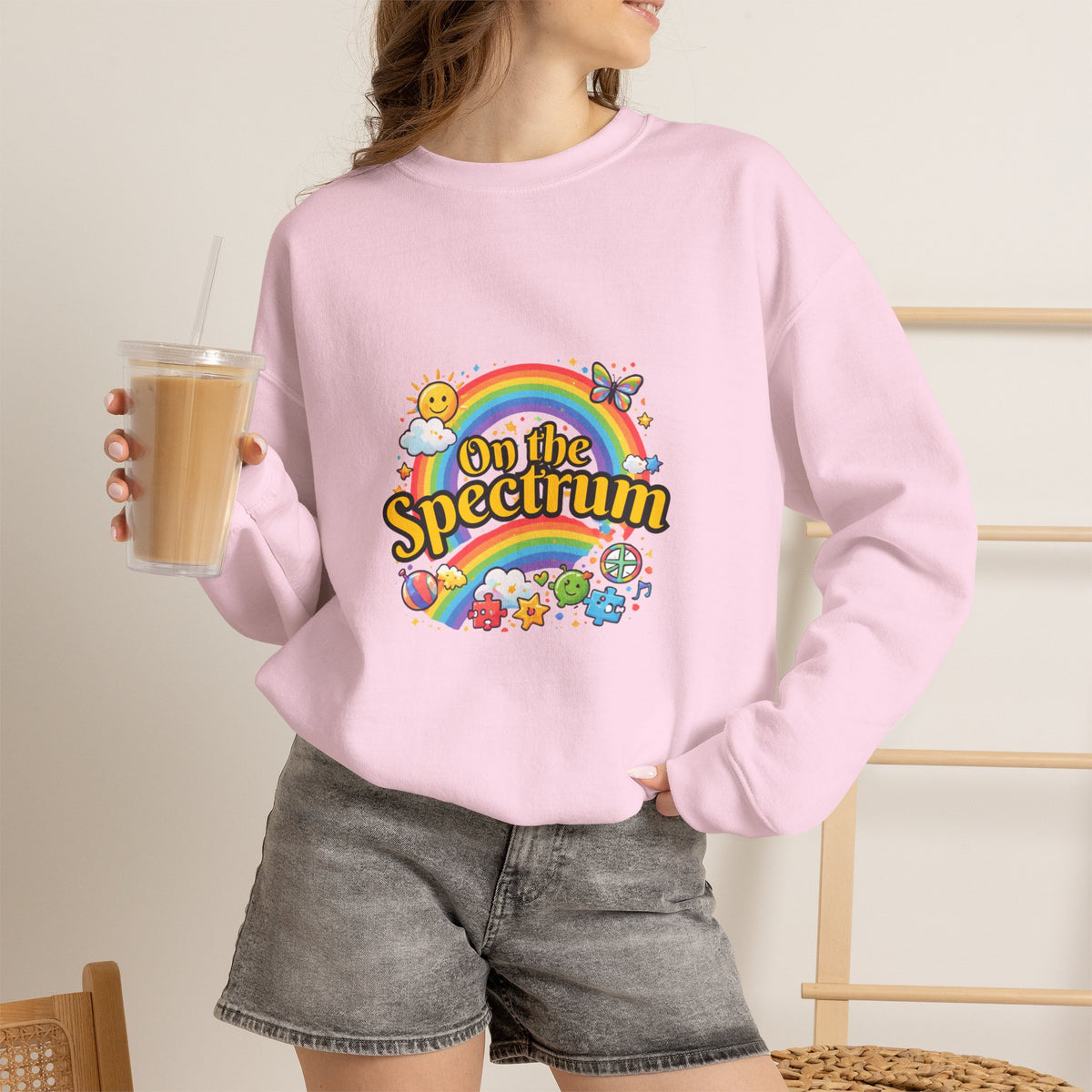 Spectrum Sweatshirt with front print | Multiple Colors
