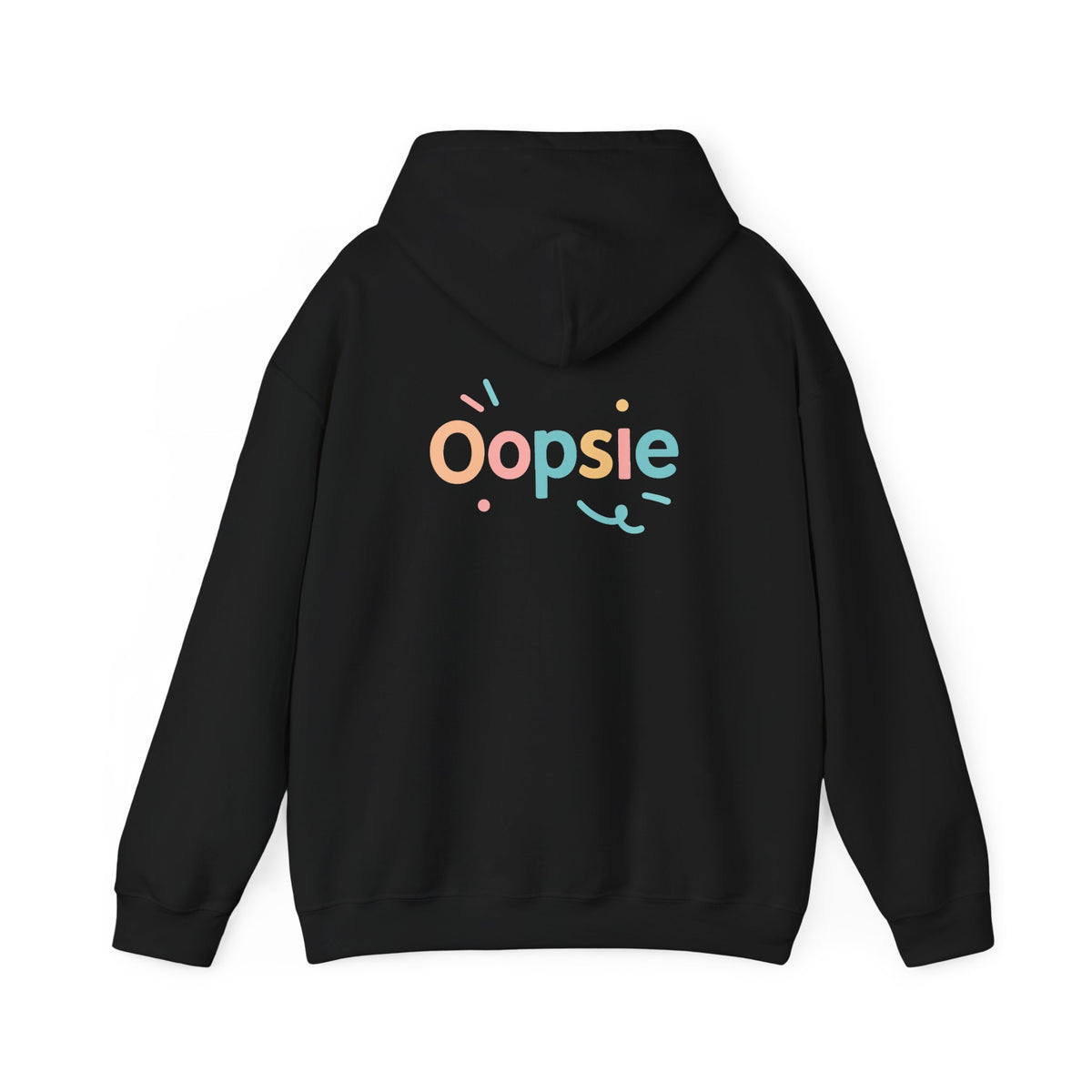 Oopsie Hoodie with back print | Multiple Colors