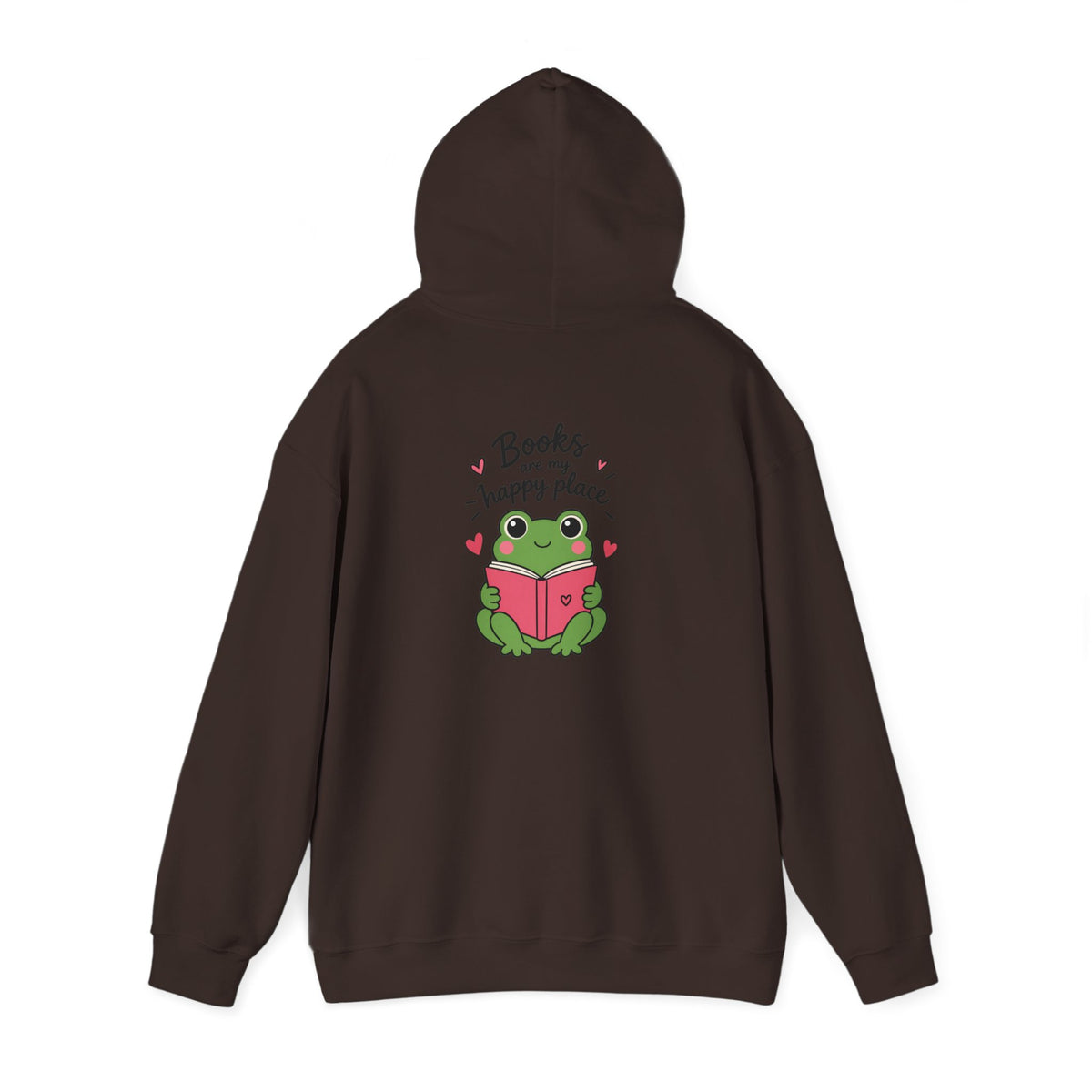 Reading Hoodie — "Books Are My Happy Place" Cozy Pullover