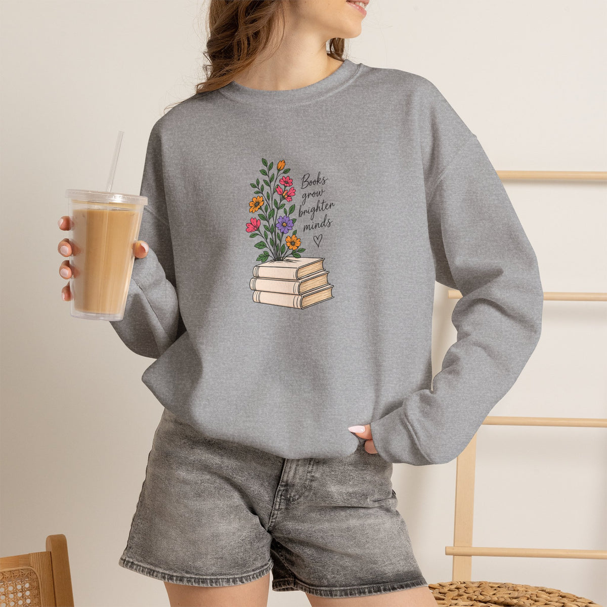 Books Grow Brighter Minds Sweatshirt
