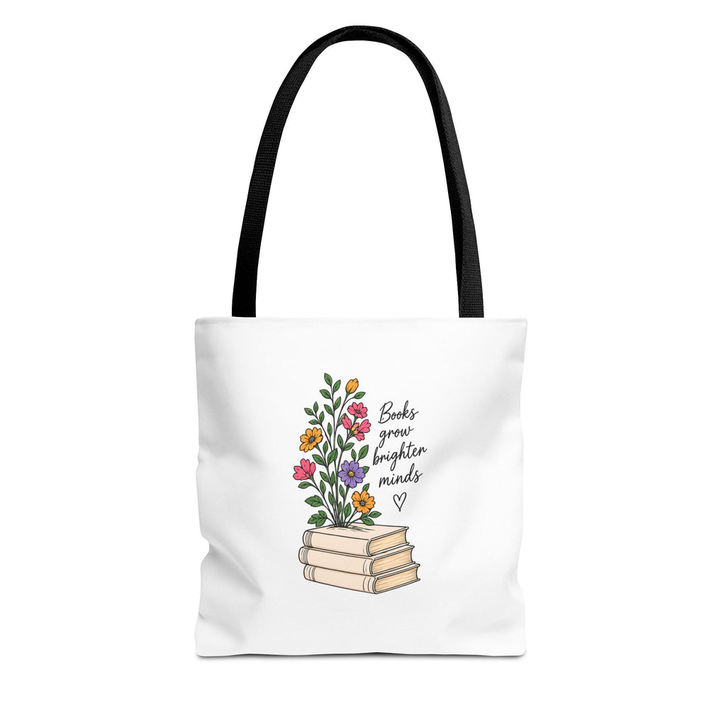 Books Grow Brighter Minds Tote Bag Reading Lover