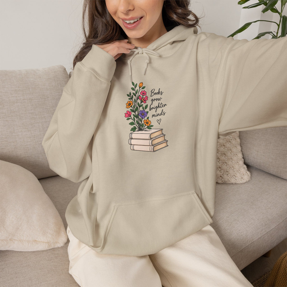 Books Grow Brighter Minds Hoodie