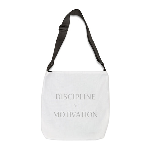 Adjustable Discipline > Motivation Tote Bag | Personalization possible | Multiple Sizes