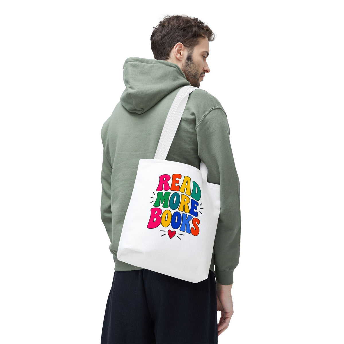 Read More Books Tote Bag — Colorful Book Lover Canvas Tote