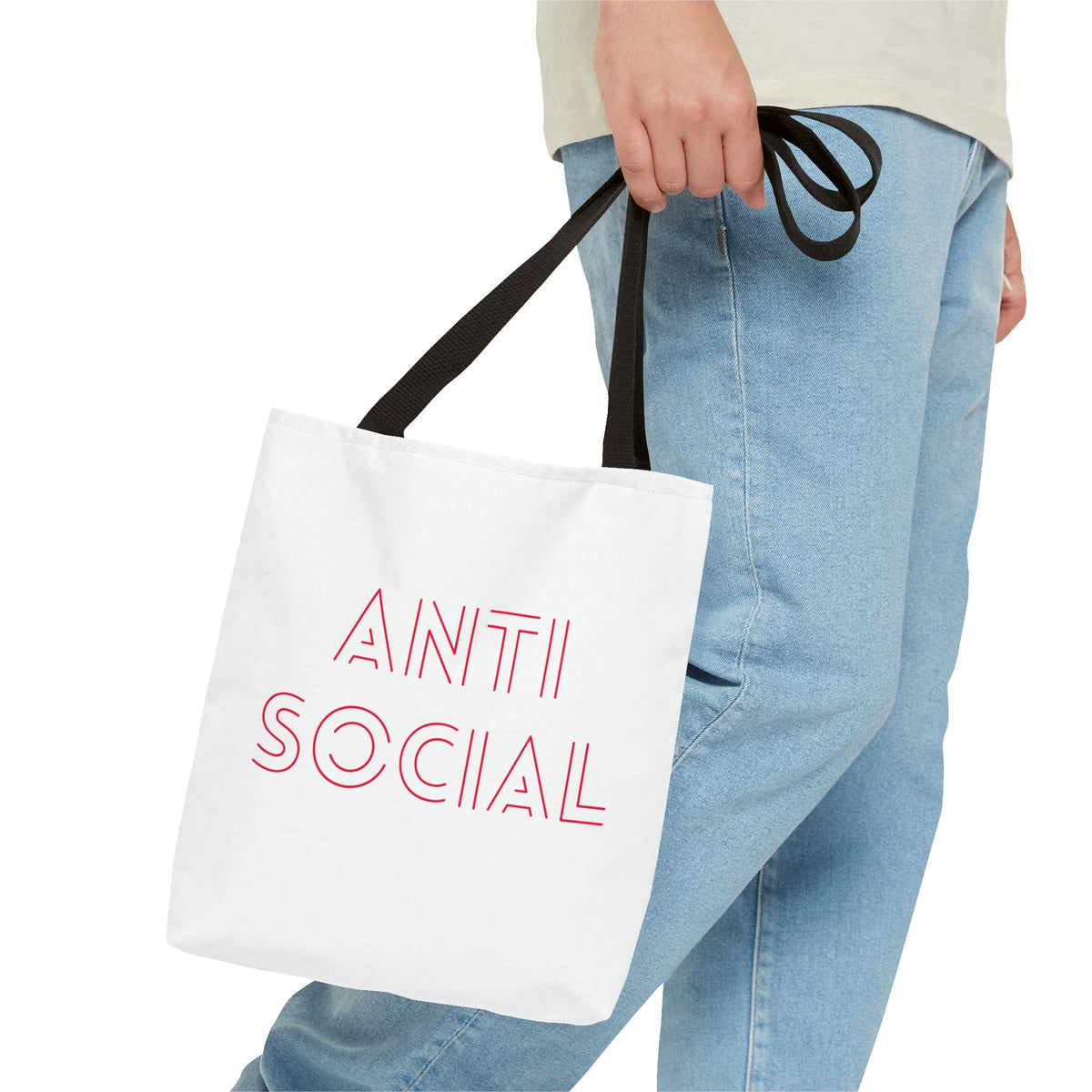 Anti Social Sometimes Tote Bag | Multiple Sizes | Personalization possible | Multiple Handle Colors