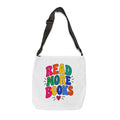 Read More Books Adjustable Tote Bag – Colorful Book Lover Shoulder Bag