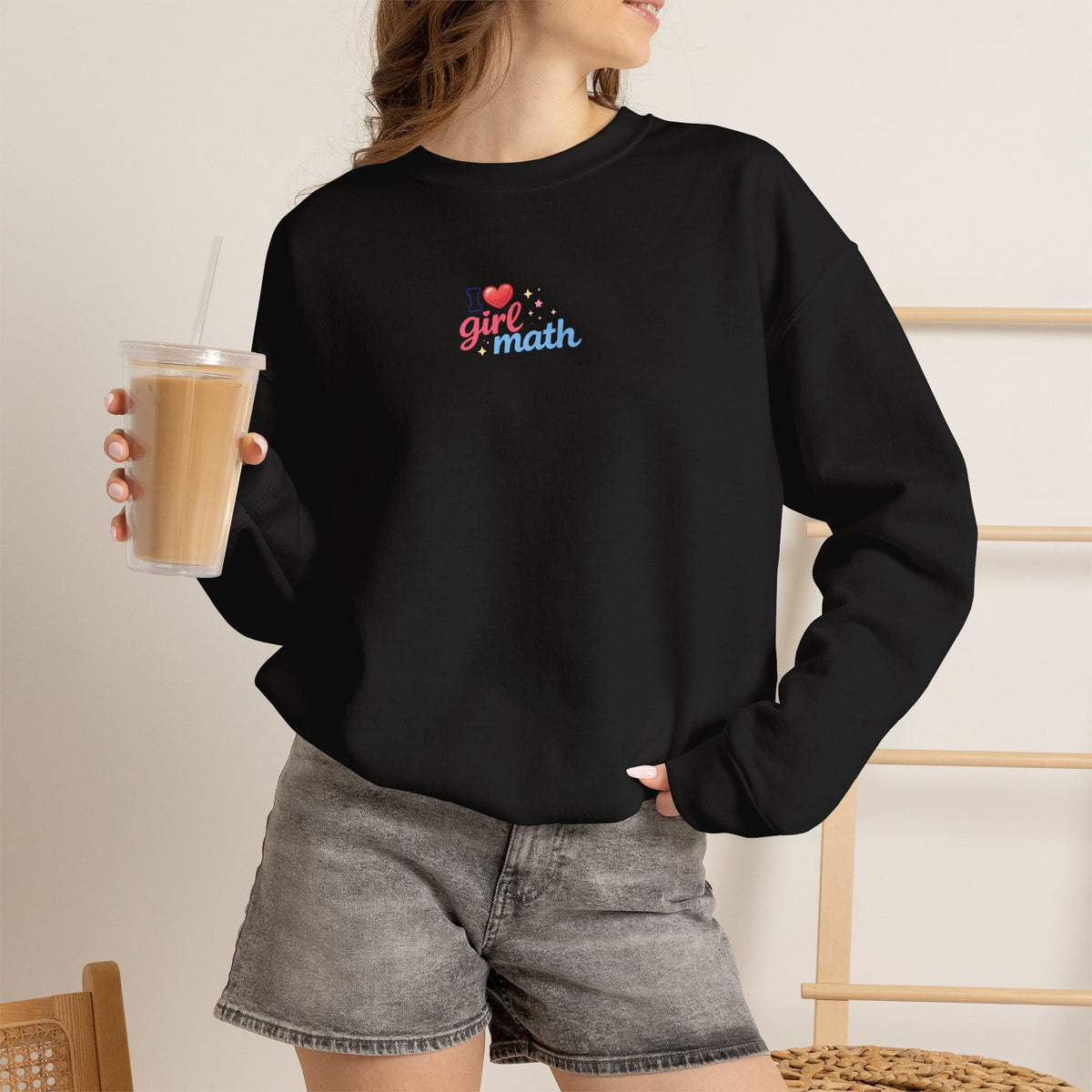 Girl Math Sweatshirt with front print | Multiple Colors