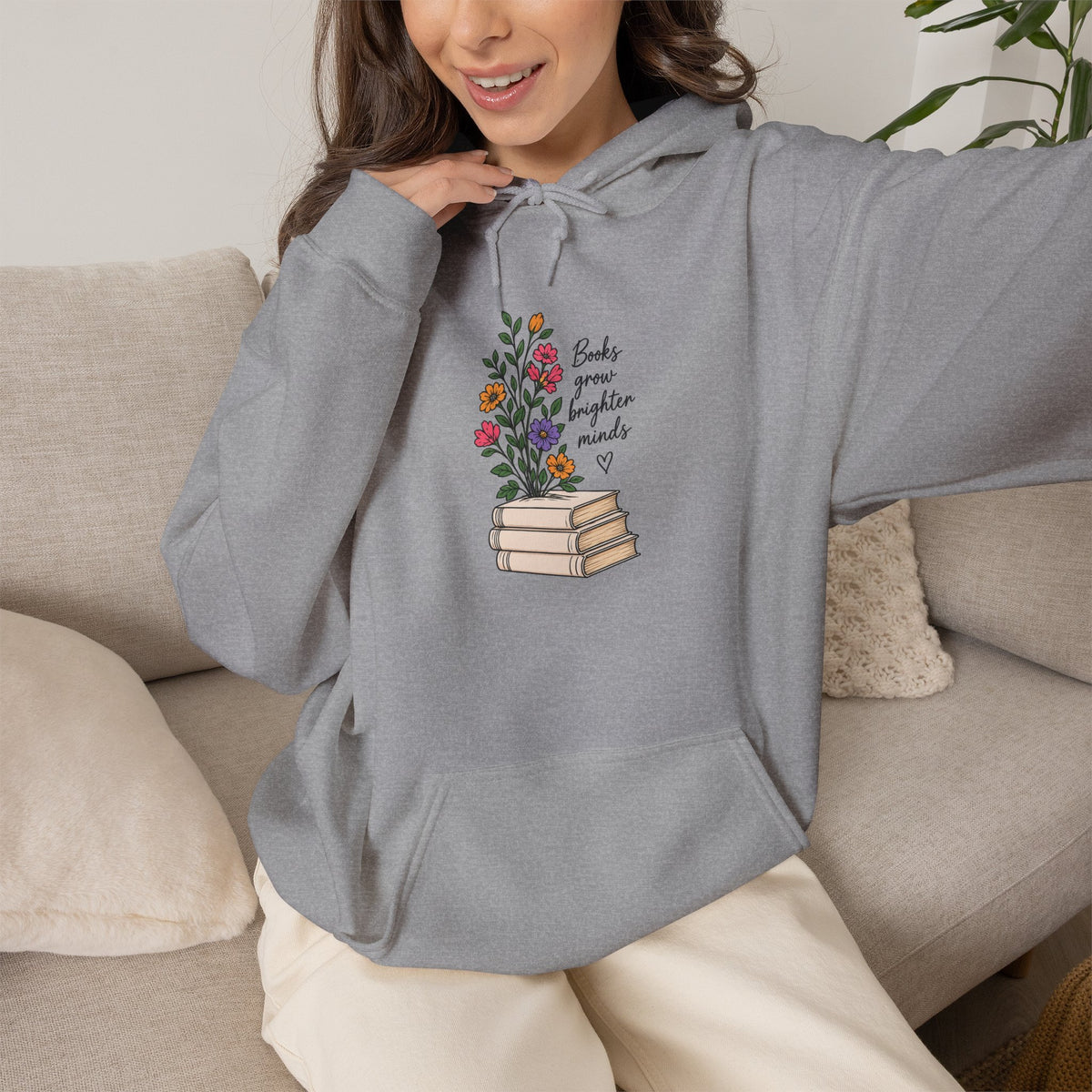 Books Grow Brighter Minds Hoodie