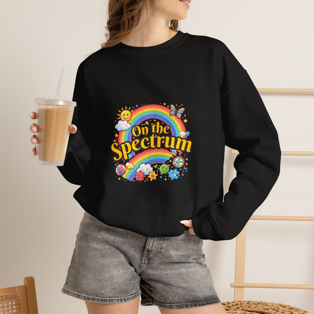 Spectrum Sweatshirt with front print | Multiple Colors