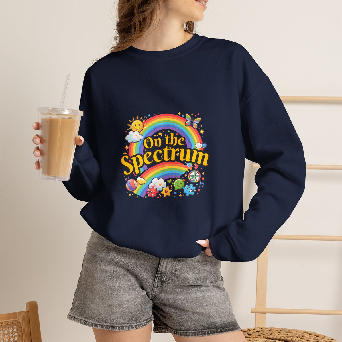 Spectrum Sweatshirt with front print | Multiple Colors