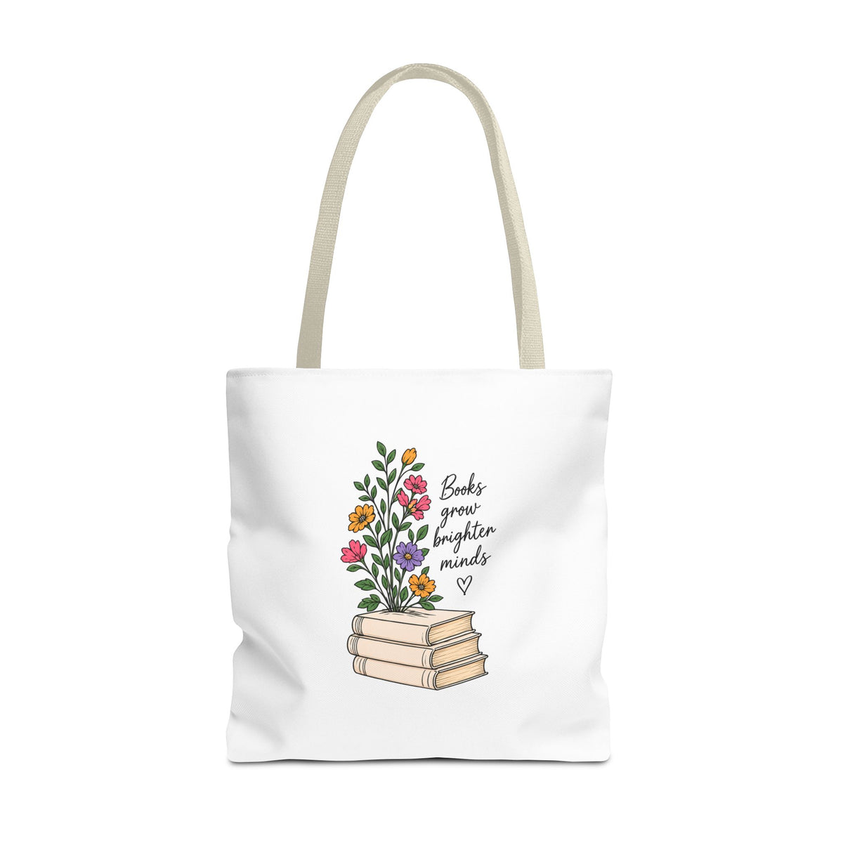 Books Grow Brighter Minds Tote Bag Reading Lover