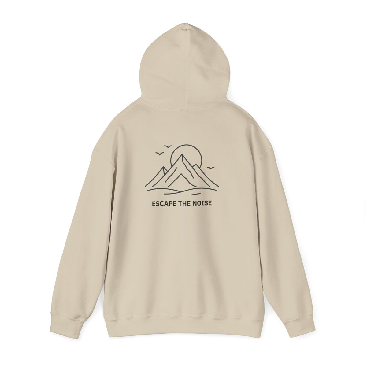 Escape the Noise Hoodie with front and back print | Multiple Colors