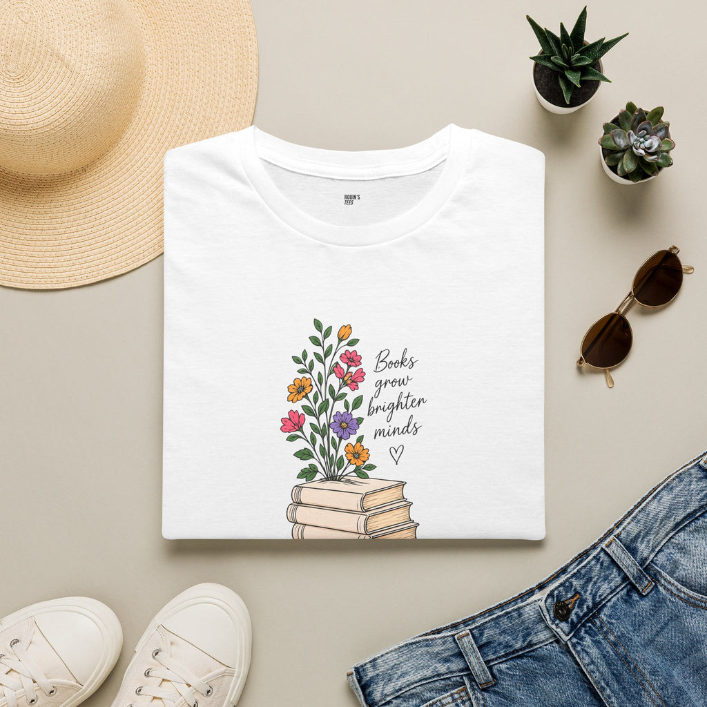 Books Grow Brighter Minds T-Shirt