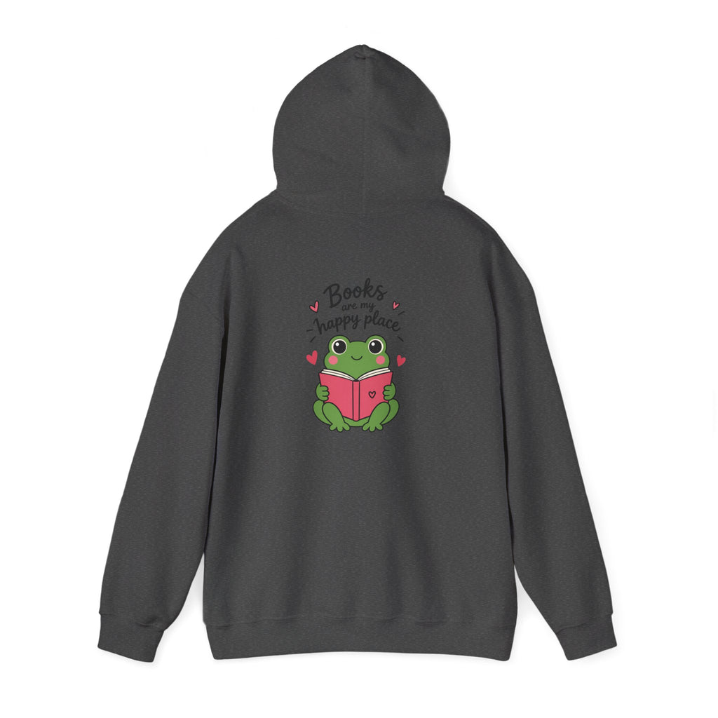 Reading Hoodie — "Books Are My Happy Place" Cozy Pullover
