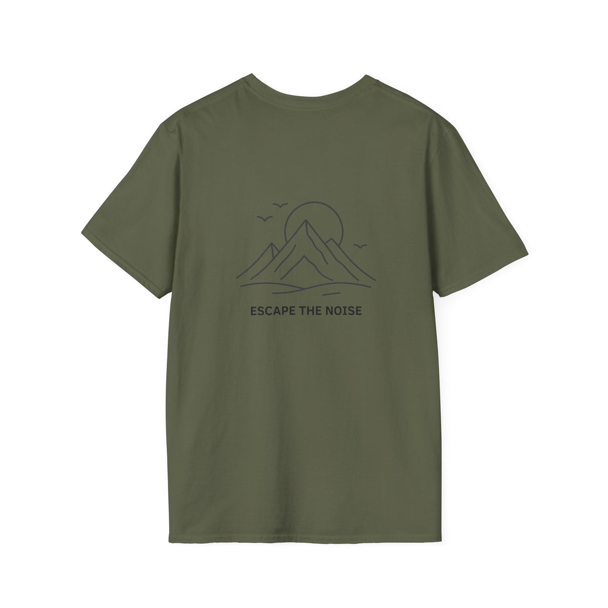 Escape the Noise T-Shirt with front and back print | Multiple Colors