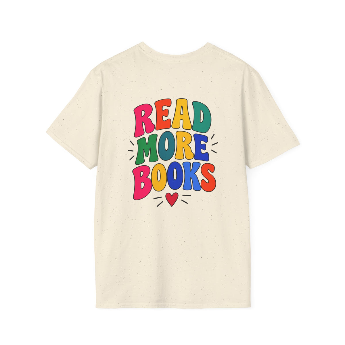 Read More Books T-Shirt — Colorful Retro Back Print