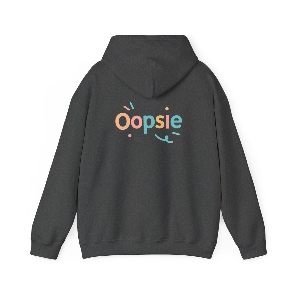 Oopsie Hoodie with back print | Multiple Colors