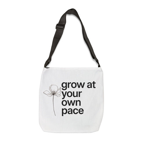 Adjustable Grow at Your Own Pace Tote Bag | Personalization possible | Multiple Sizes