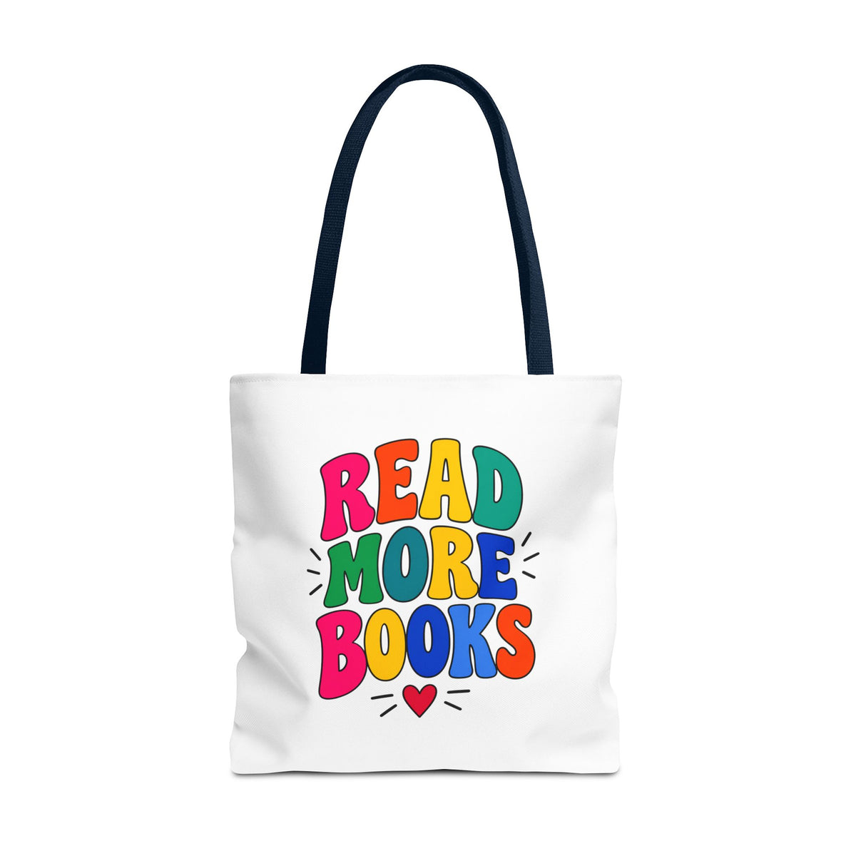Read More Books Tote Bag — Colorful Book Lover Canvas Tote
