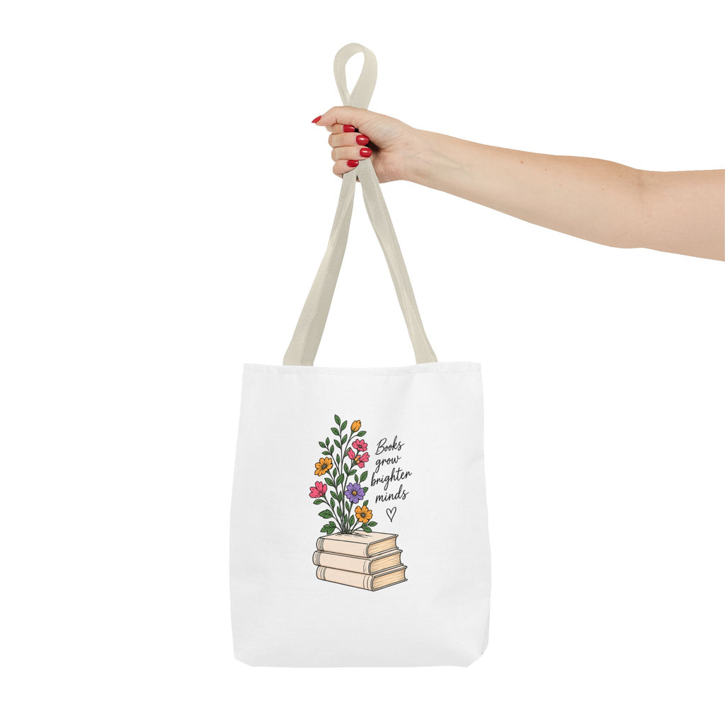Books Grow Brighter Minds Tote Bag Reading Lover