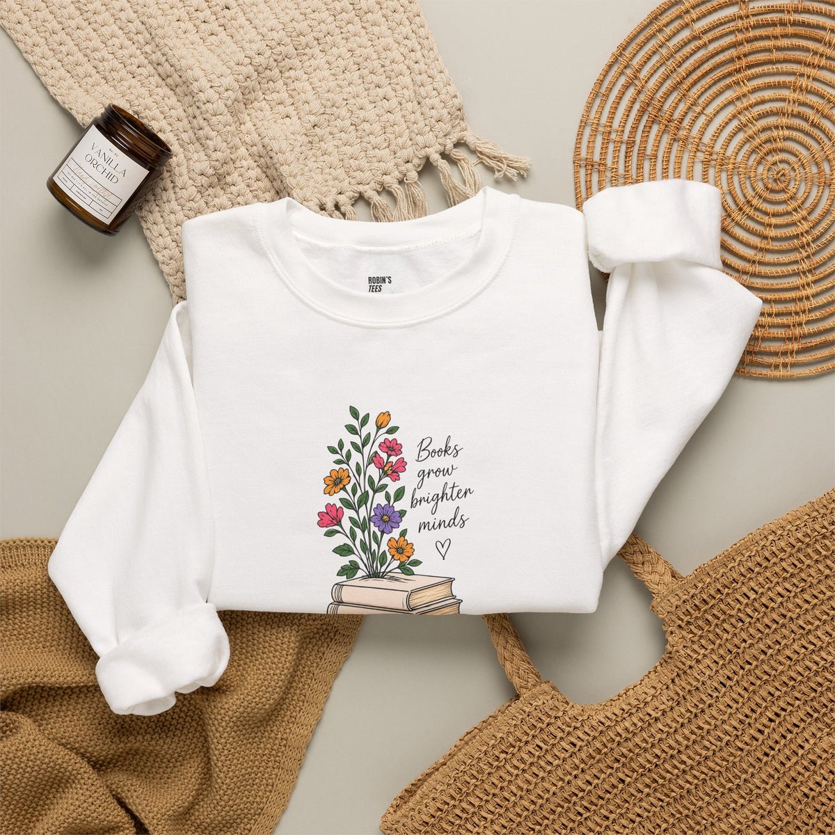 Books Grow Brighter Minds Sweatshirt