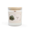 Fraser Fir Frosted Glass Candle — 11oz Scented Soy Candle with Wooden Lid