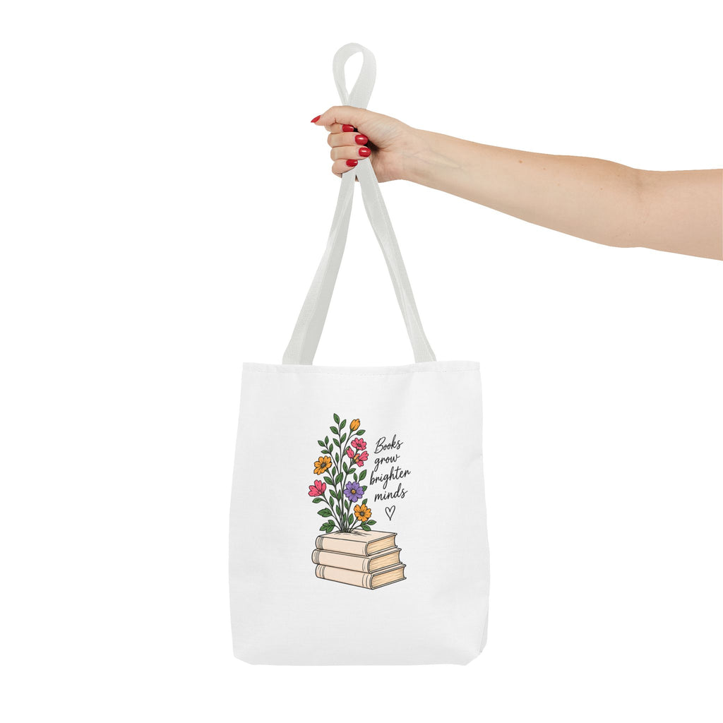 Books Grow Brighter Minds Tote Bag Reading Lover