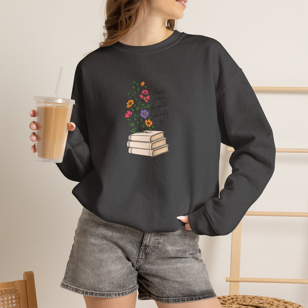 Books Grow Brighter Minds Sweatshirt