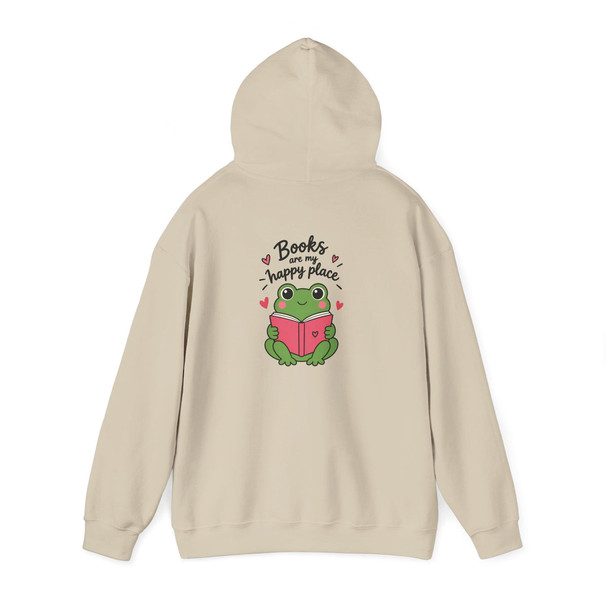 Reading Hoodie — "Books Are My Happy Place" Cozy Pullover