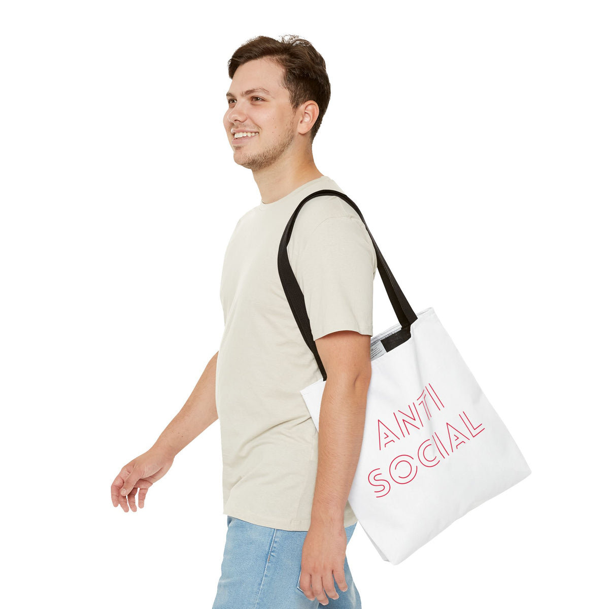 Anti Social Sometimes Tote Bag | Multiple Sizes | Personalization possible | Multiple Handle Colors