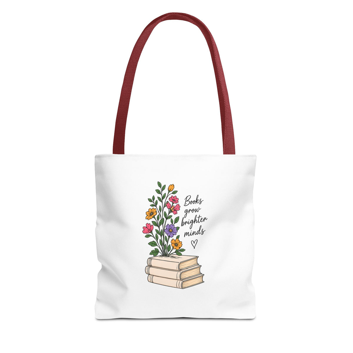 Books Grow Brighter Minds Tote Bag Reading Lover