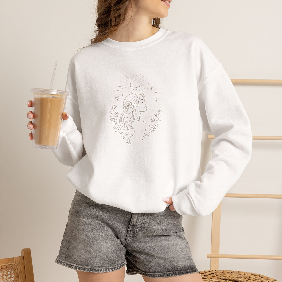 Celestial Sweatshirt with front print | Multiple Colors