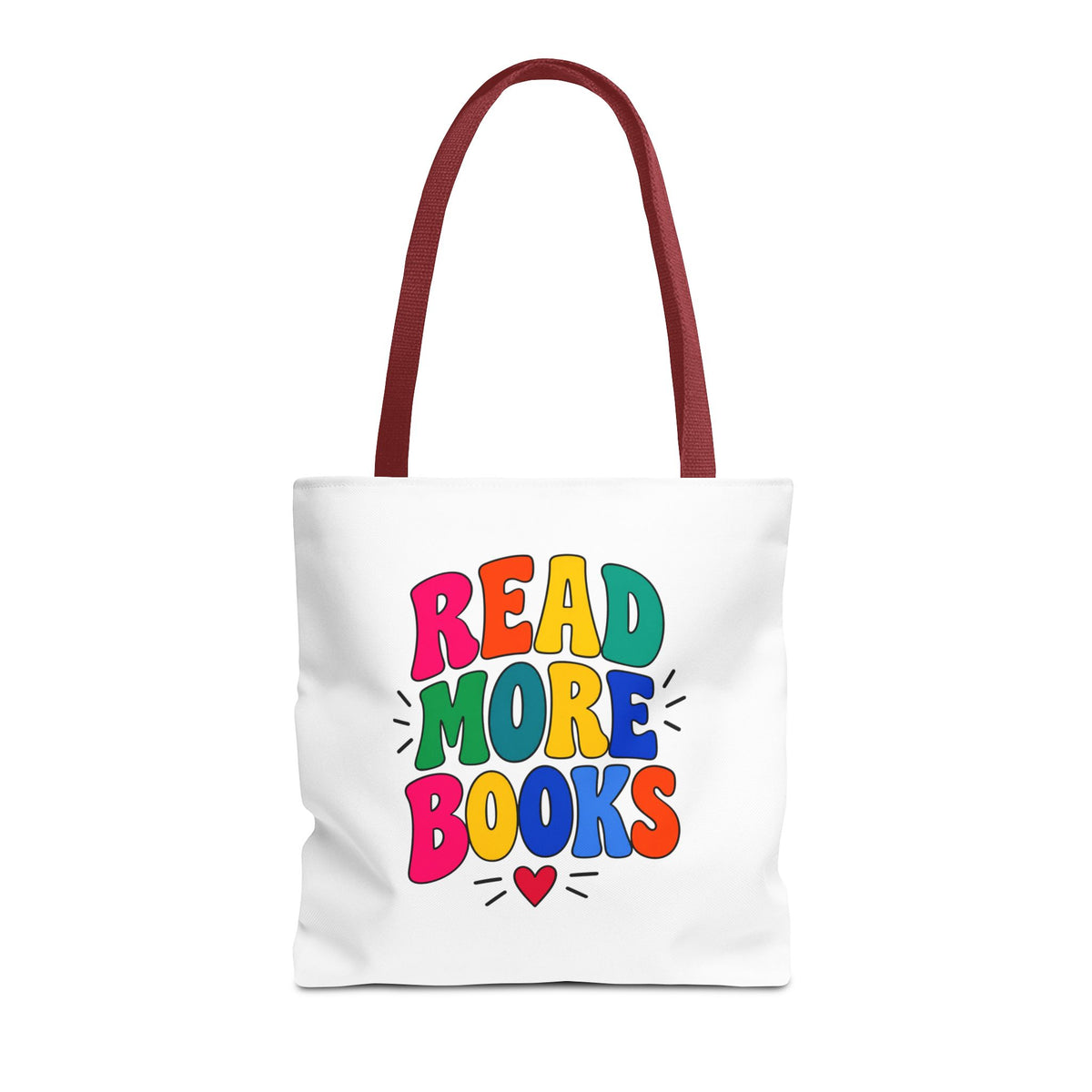 Read More Books Tote Bag — Colorful Book Lover Canvas Tote