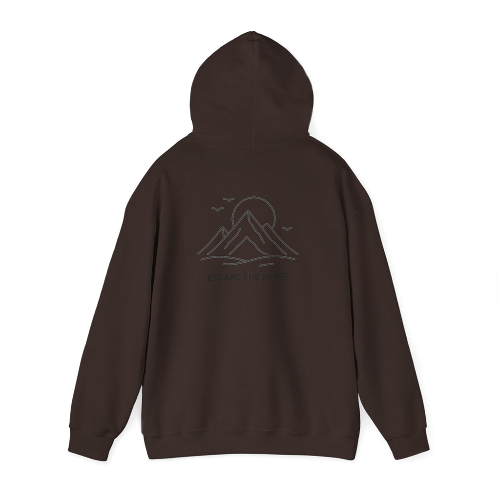 Escape the Noise Hoodie with front and back print | Multiple Colors