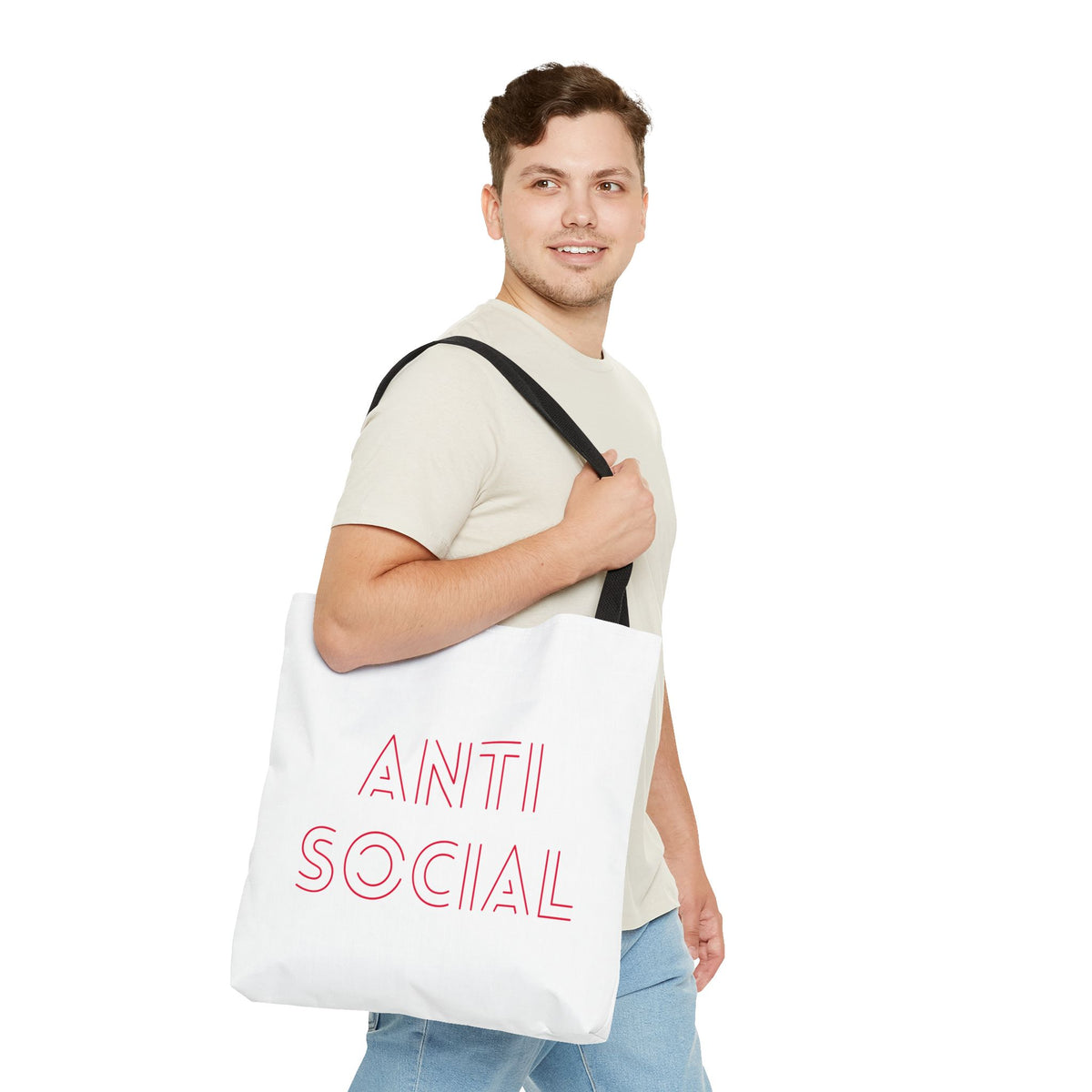Anti Social Sometimes Tote Bag | Multiple Sizes | Personalization possible | Multiple Handle Colors
