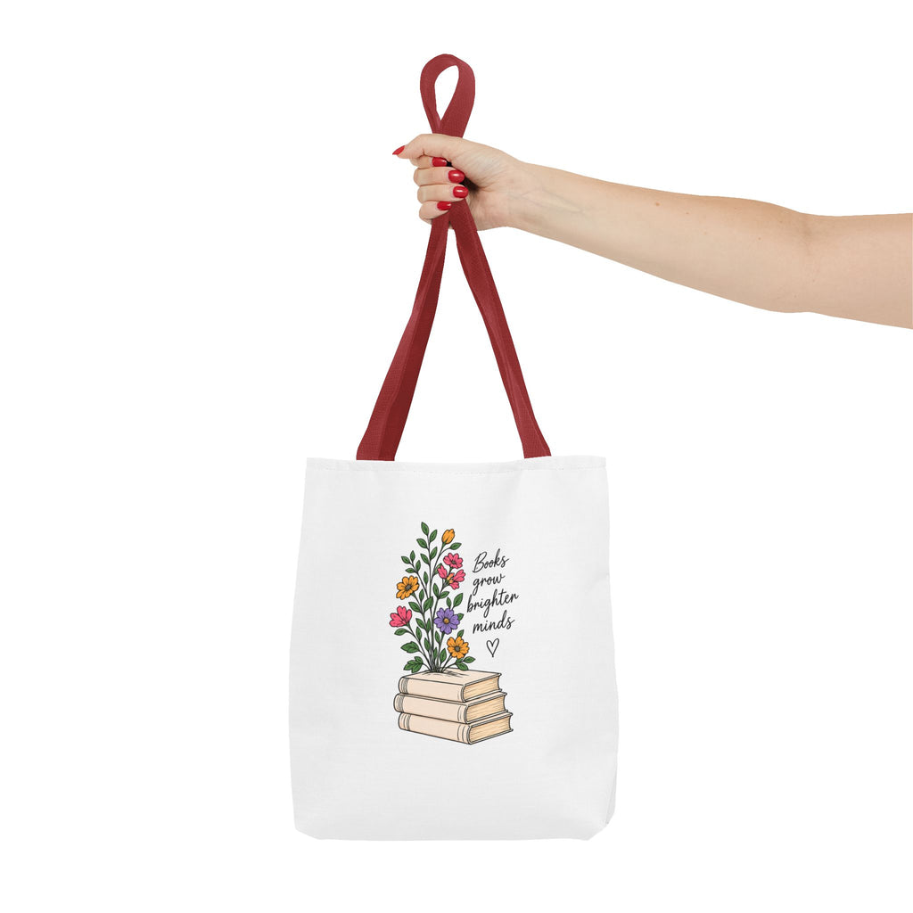 Books Grow Brighter Minds Tote Bag Reading Lover
