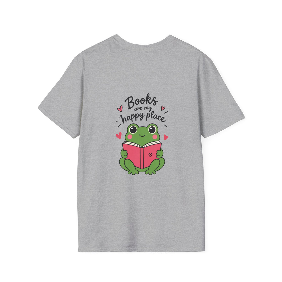Reading T‑Shirt — "Books Are My Happy Place" Cute Booklover Tee