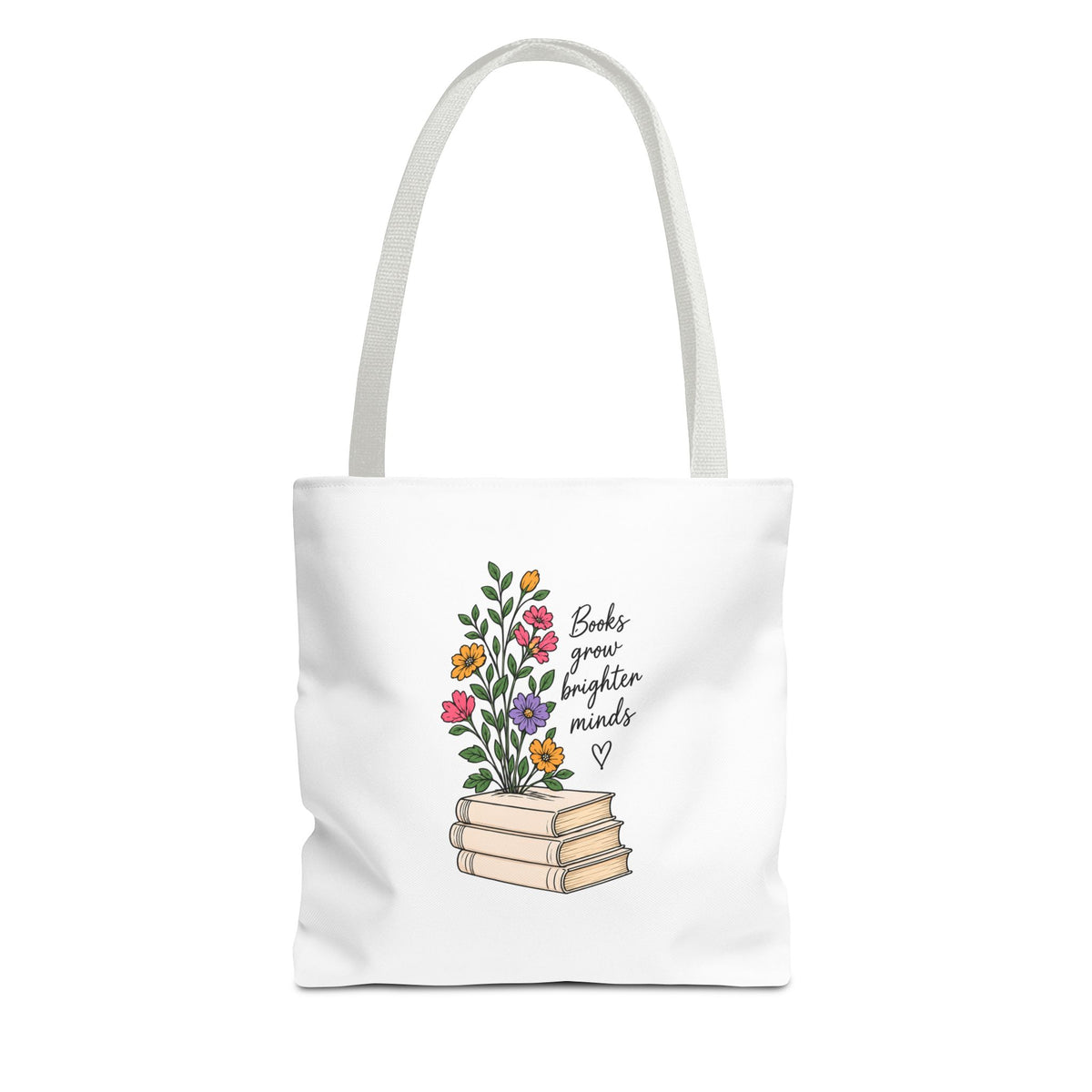 Books Grow Brighter Minds Tote Bag Reading Lover