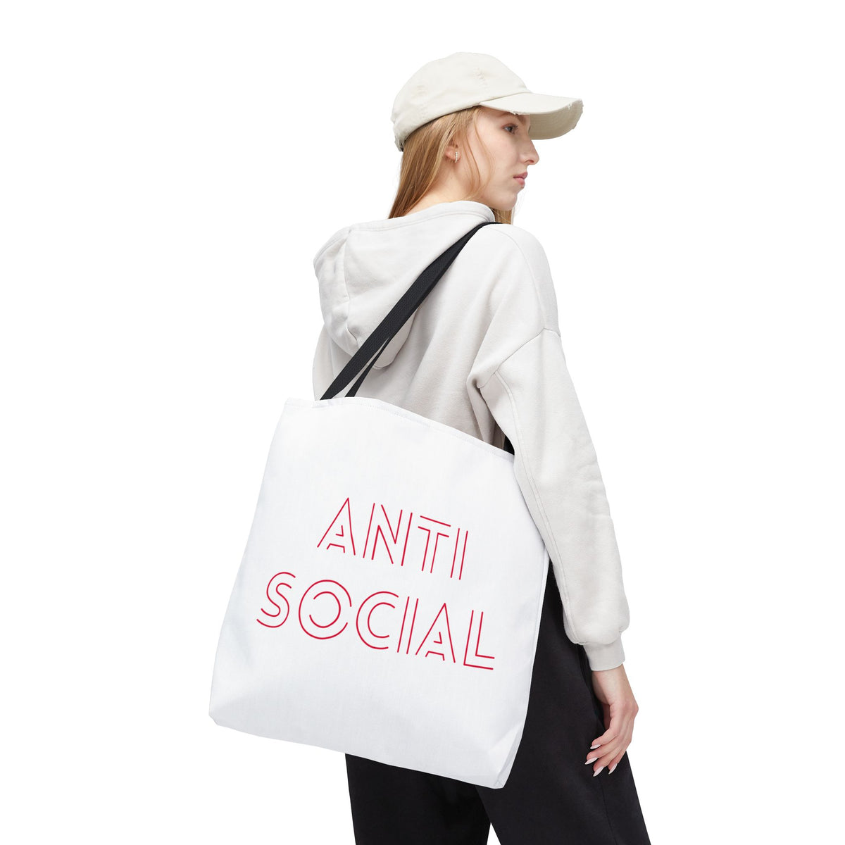Anti Social Sometimes Tote Bag | Multiple Sizes | Personalization possible | Multiple Handle Colors