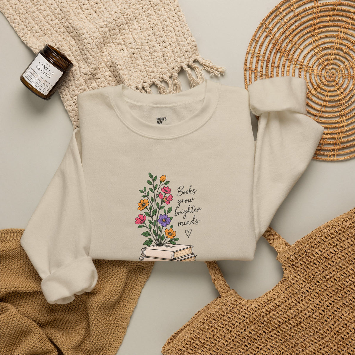 Books Grow Brighter Minds Sweatshirt
