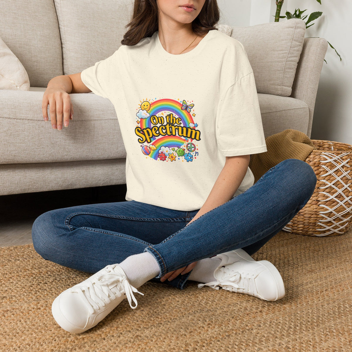 Spectrum T-Shirt with front print | Multiple Colors