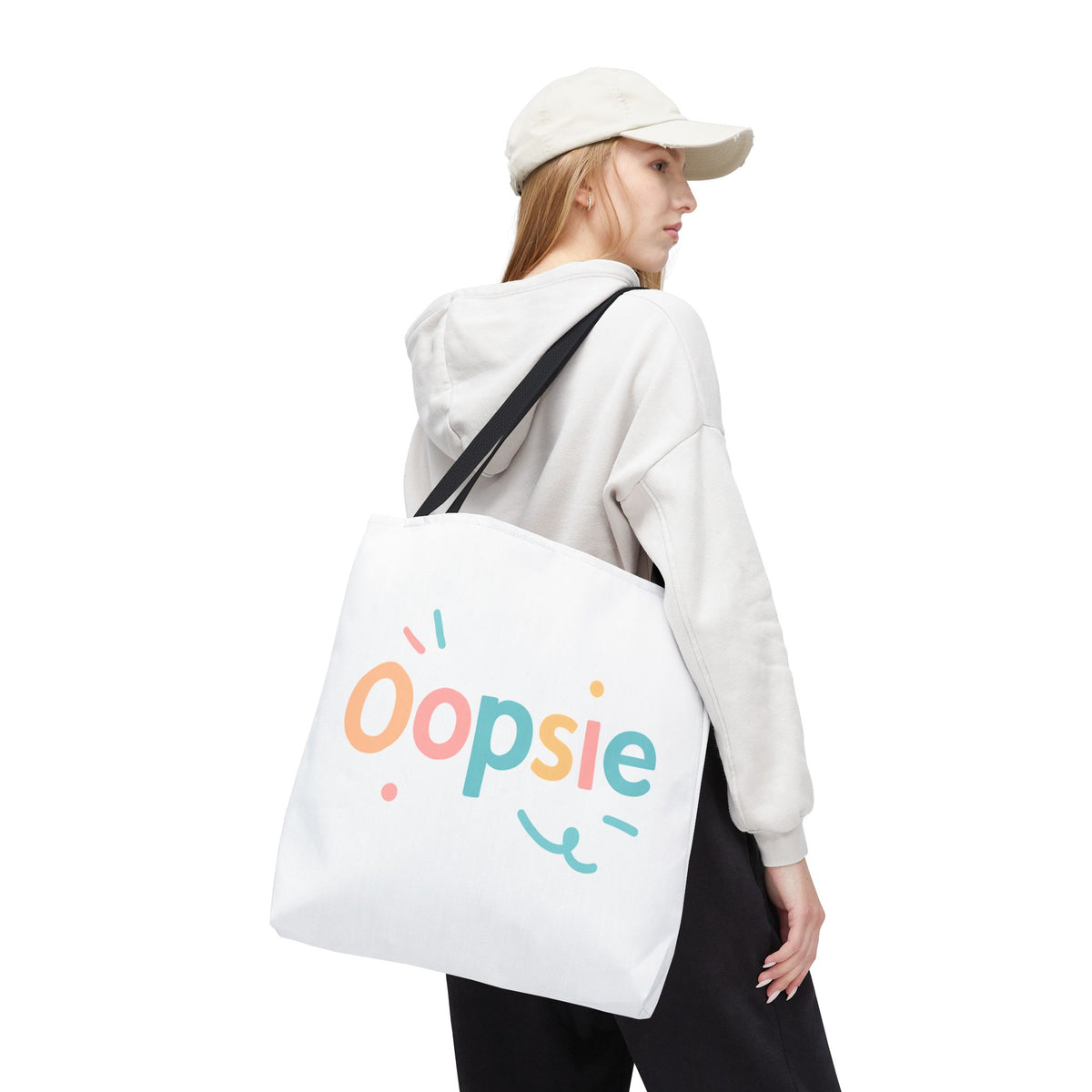 Oopsie Tote Bag | Multiple Sizes | Personalization possible | Multiple Handle Colors