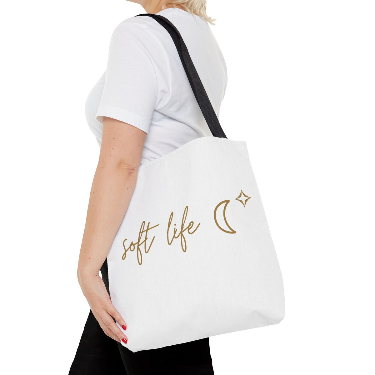 Soft Life Tote Bag | Multiple Sizes | Personalization possible | Multiple Handle Colors
