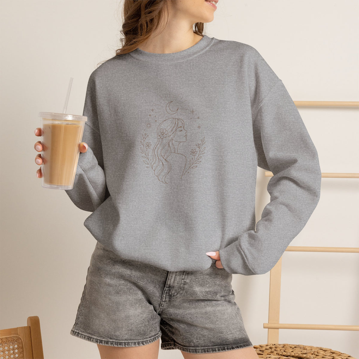 Celestial Sweatshirt with front print | Multiple Colors