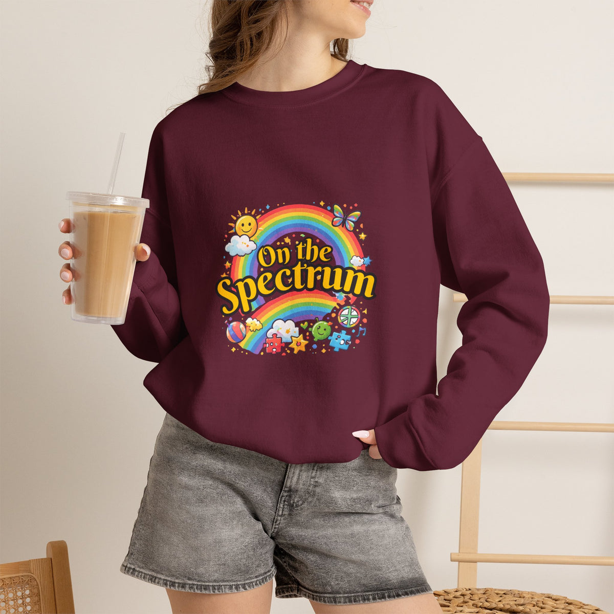 Spectrum Sweatshirt with front print | Multiple Colors