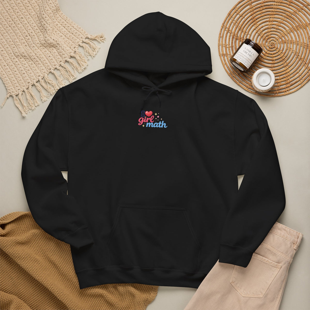 Girl Math Hoodie with front print | Multiple Colors